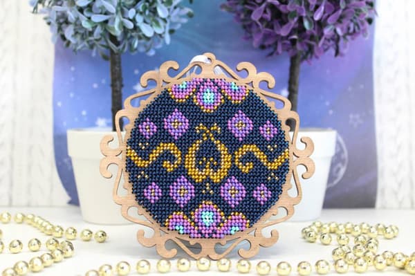 Broderikit med pärlor MP Studia "Kvällssymfoni" 12x12 cm