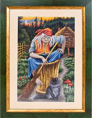 Broderikit Panna "Baba Jaga" 35x24,5cm