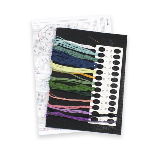 Broderisett MP Studia "Ormbunken blomstret" 16x20 cm