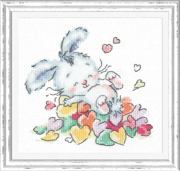 Broderikit Magic Needle "Badad i kærlighed" 13x12 cm