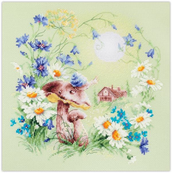 Broderikit Magic Needle "Ängsberättelser. Snigel" 26 x 26 cm