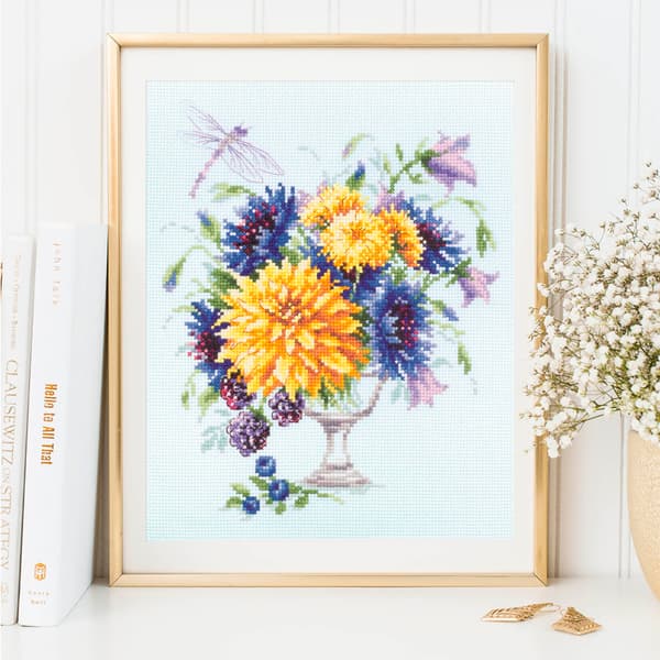 Broderikit Magic Needle "Sommarbukett" 20x23 cm