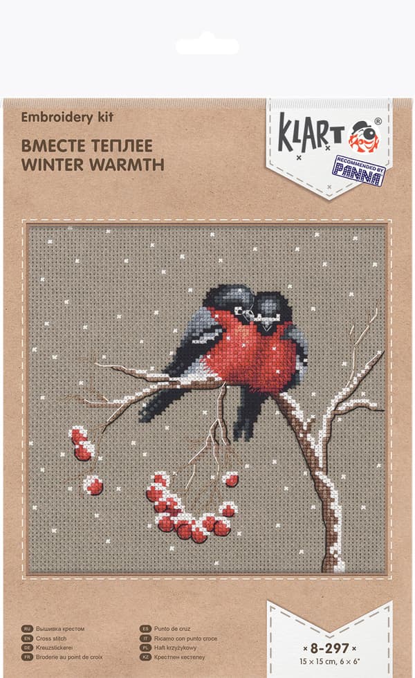 Broderikit Klart "Vintervarme" 18 x 18 cm