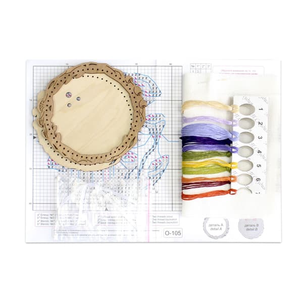 Broderikit med ramme MP Studia "Miniature - Sump­hus" 11x11cm