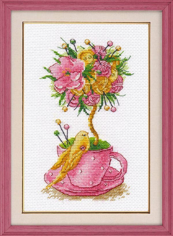 Broderikit Oven "Topiary" 11x18 cm