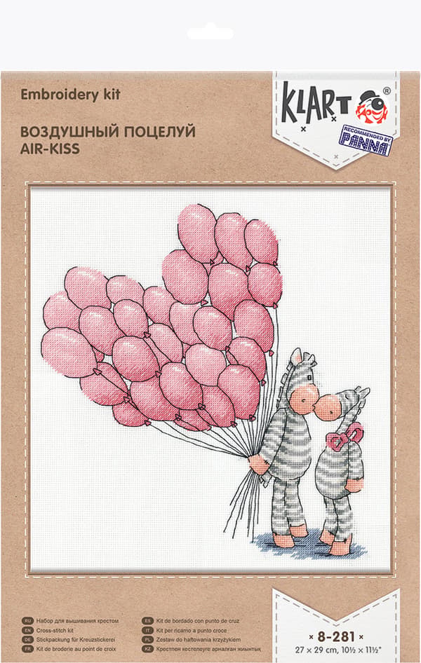 Broderikit Klart "Luftkys" 29 x 27 cm