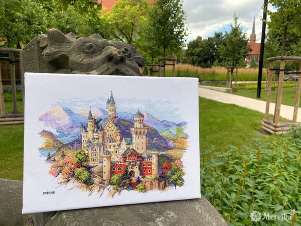Broderikit Merejka K-201 - "Neuschwanstein-slottet" 25x35 cm