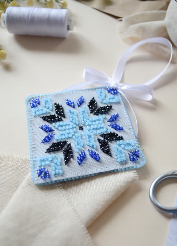 Broderikit med perler Abris Art "Vinterstemning" 13.2x6.6cm