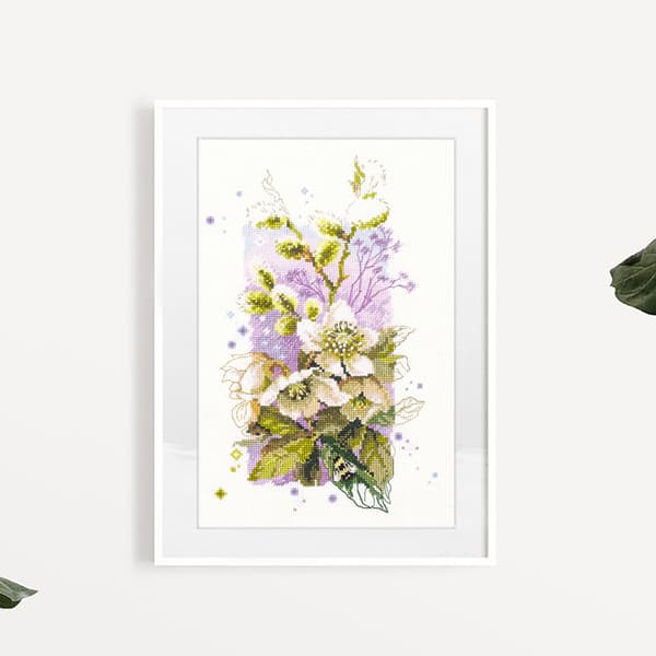 Broderikit Magic Needle "Julerose" 14x23 cm