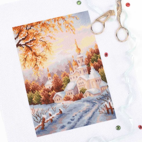 Broderikit Magic Needle "Snökloster" 15x20 cm
