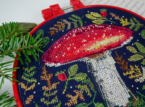Broderikit Abris Art "Skovens skønhed" 17x17 cm