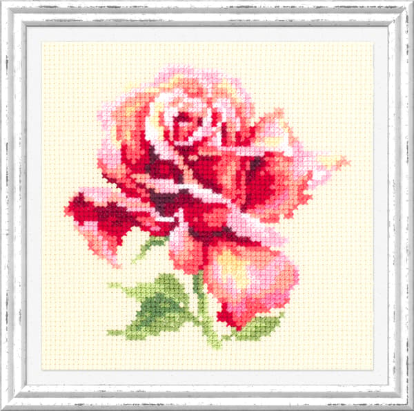 Broderikit Magic Needle "Smuk rose" 11x11 cm