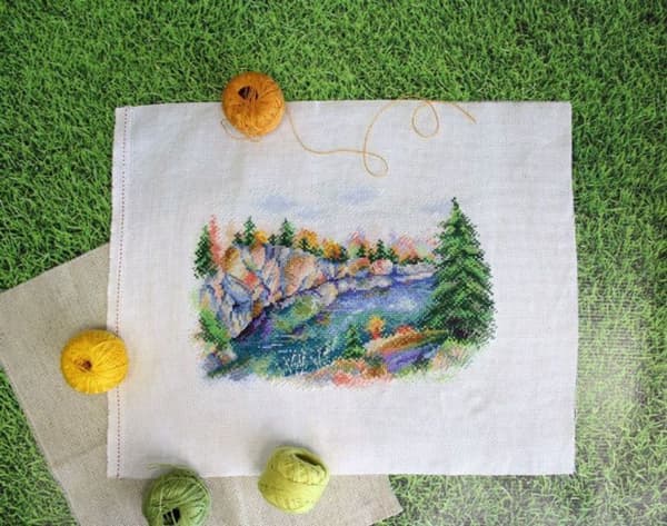 Broderikit MP Studia "Karelen. Ruskeala park" 25x18 cm