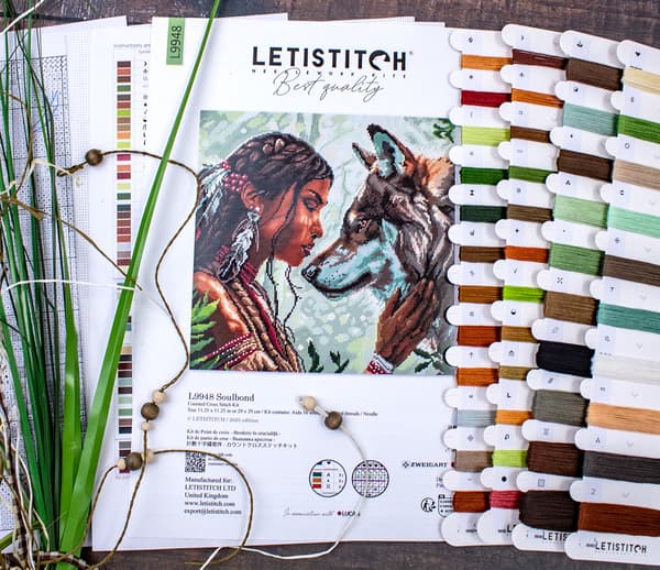 Broderikit LetiStitch L9948 - "Sjælebinding" 29x29 cm