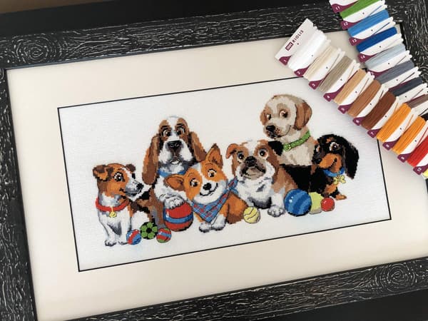 Broderisett Riolis "Hundeutstilling" 40x20 cm