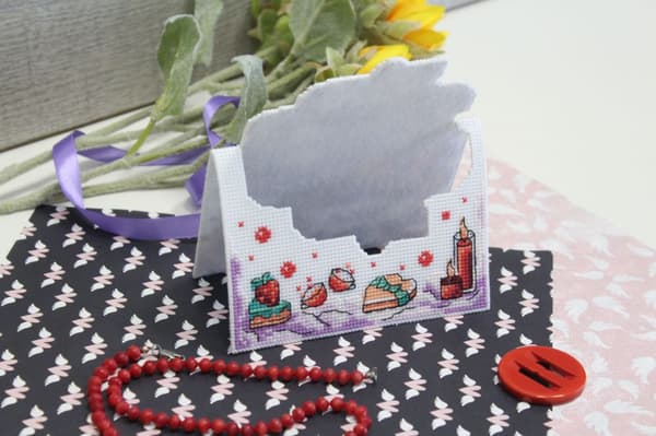 Broderikit Plastik Canvas MP Studia "Valentinkort" 20x14 cm