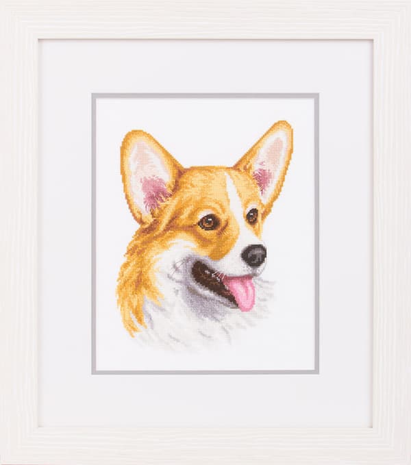 Broderikit Panna "Welsh corgi" 25x20cm
