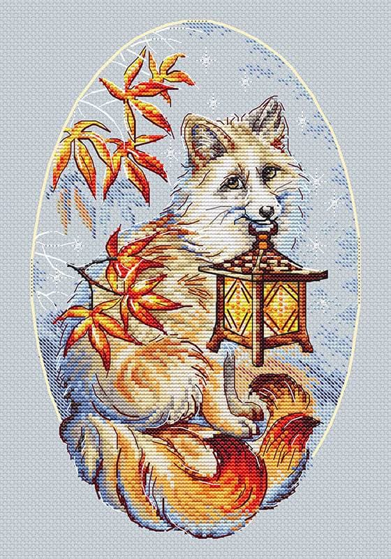 Broderikit LetiStitch L8900 - "Kitsune" 15x23 cm