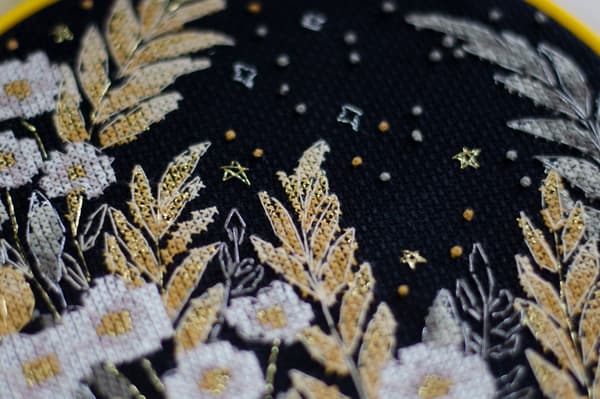 Broderikit Abris Art "Glans fra stjernelys" 17x17cm
