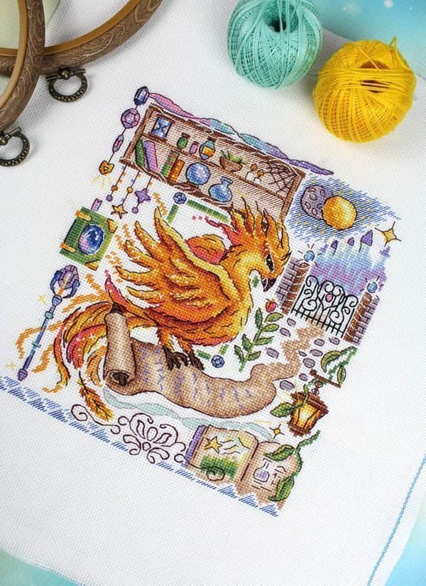 Broderikit MP Studia "Sampler. Magien er nær" 20x18cm