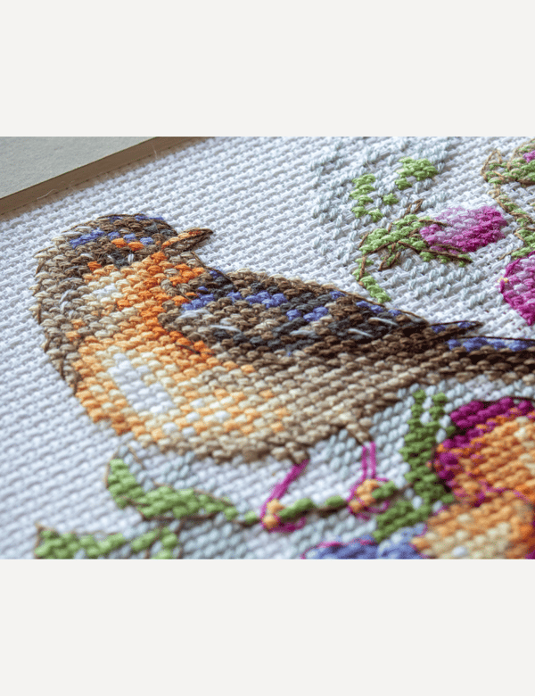 Broderikit Aine "Tekblomst" 16x18 cm
