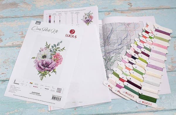 Broderikit Luca-S B7017 - "Anemone" 15x21 cm