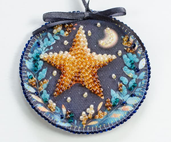 Perlebroderi Abris Art "Stjerne, lys!" 13,2x6,6 cm