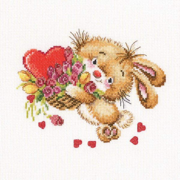 Broderikit RTO "Tag mit lille hjerte" 17.5x14 cm