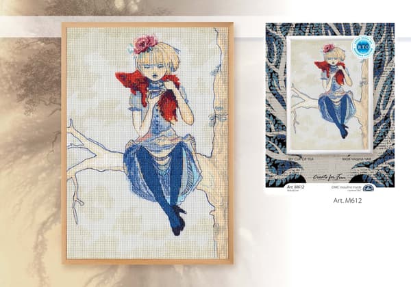 Broderikit RTO "Min tekopp" 16,5x23,5 cm