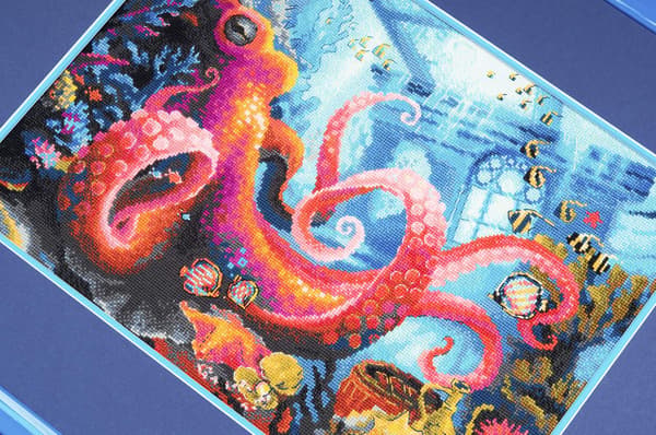 Broderikit Riolis "Undervandsriget" 40x30 cm