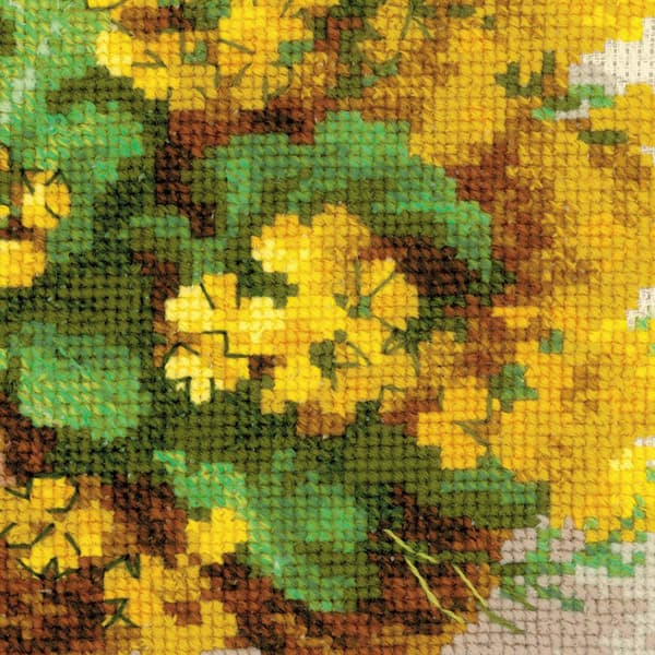Broderisett Riolis "Gul raps" 25x25 cm