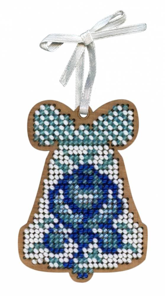 Broderikit med pärlor MP Studia "Julprydnad - Vinterljud" 5x7 cm