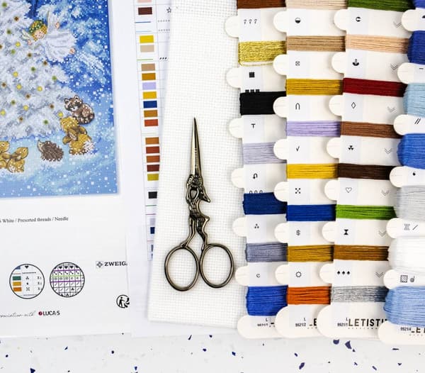 Broderisett LetiStitch L9921 – «Engel i tre»