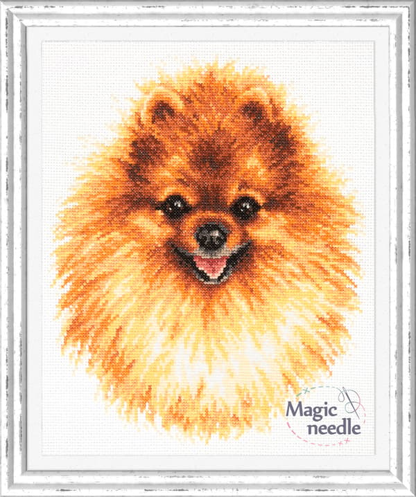 Ristipistopakkaus Magic Needle "Pomeranian" 22x25 cm