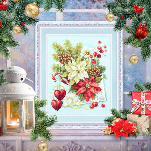 Broderikit Magic Needle "God jul!" 17x22 cm