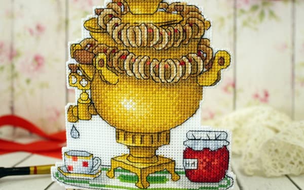 Broderikit plastic canvas MP Studia "Samovar" 12x18 cm