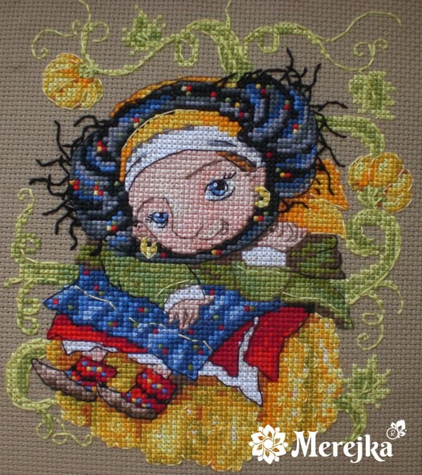 Broderisett Merejka - "Gresskar" 13x16 cm