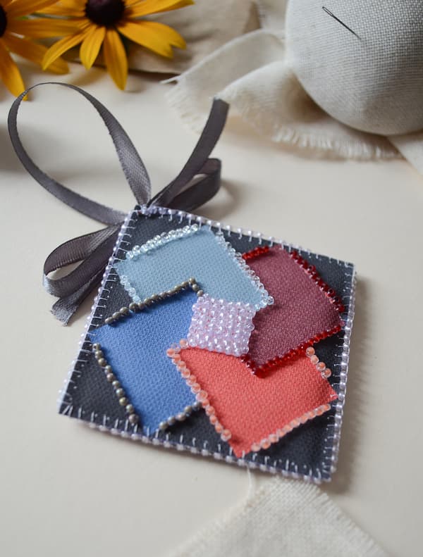 Perlebroderi Abris Art "Varm stråle" 13,2x6,6cm