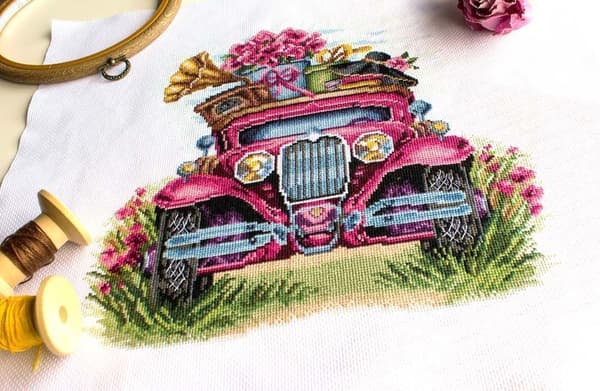 Broderisett MP Studia "Damernes reise" 26x27cm
