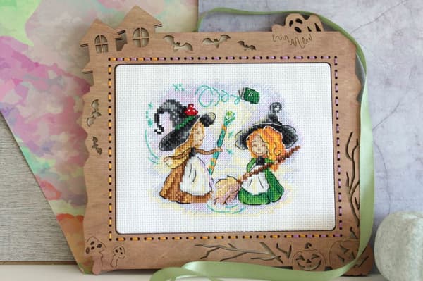 Broderikit MP Studia "Magisk städning" 13x11 cm