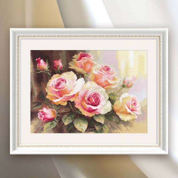 Broderikit Alisa "Roser i solen" 40x30 cm