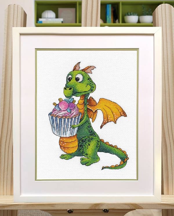 Broderisett Oven «Drake» 14x20 cm