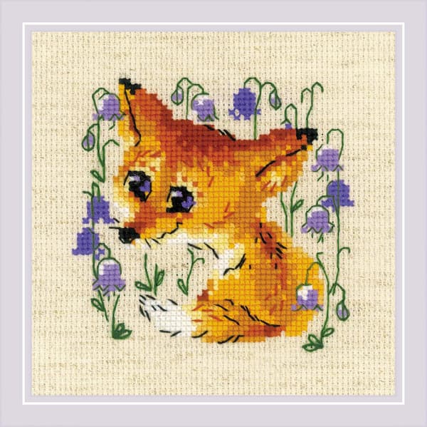 Broderikit Riolis "Lille ræv" 13x13 cm