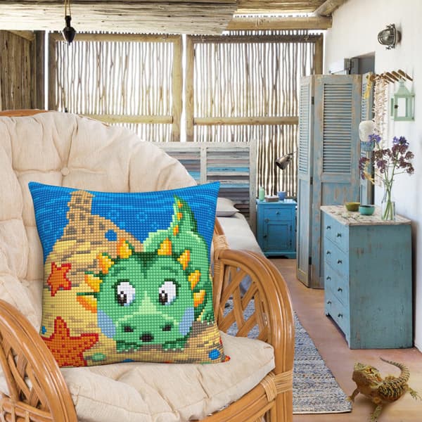 Broderikit Pude Collection D`Art 5493CC - "Søstjerne" 40x40 cm