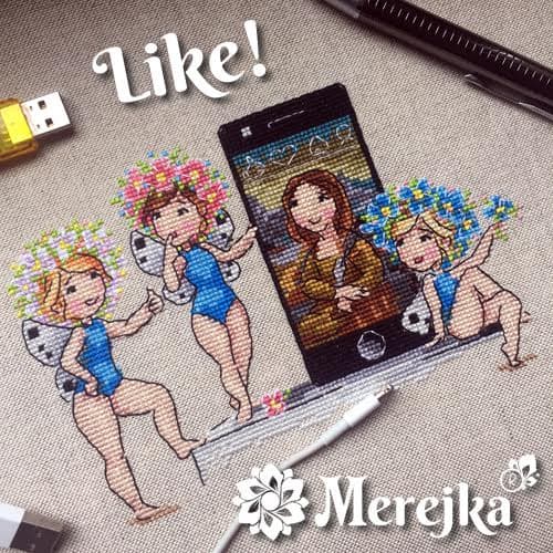 Broderikit Merejka K-77 - "Gilla" 17x12 cm