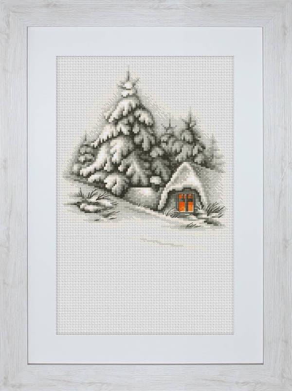 Broderikit Luca-S B2279 - "Vinterlandskab" 19.5x21.5 cm