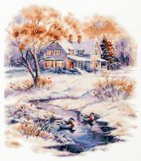 Broderikit Magic Needle "Tidiga vintern" 26x30 cm