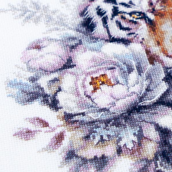 Broderisett Magic Needle "Den hvite tigeren" 24x26 cm