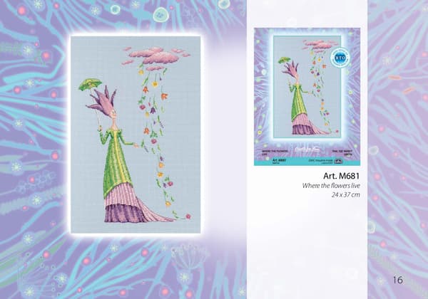 Broderikit RTO "Hvor blomster bor" 24x37 cm