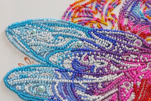 Perlebroderi Abris Art "Perlevandfald" 32x32 cm